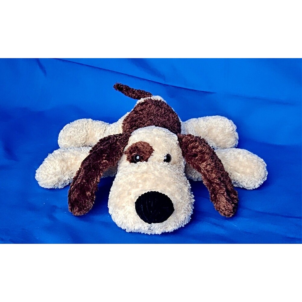 VTG Russ Berrie Droozy Plush Puppy Dog 10” Stuffed Animal Toy Brown Eye Patch